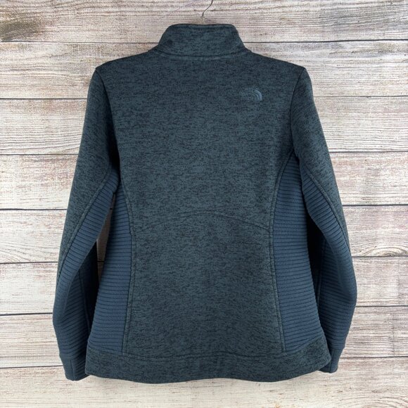 The North Face Indi Full Zip Mock Neck Jacket Blue Medium - Picture 2 of 9